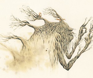 Illustration aus "Verhalen van de Fladdertak", Mariekes aktuelles Buchprojekt, noch nicht veröffentlicht