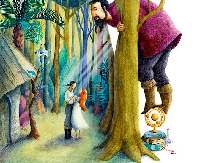 Illustration aus "Der Sturm", erschienen 2019 im Kindermann Verlag